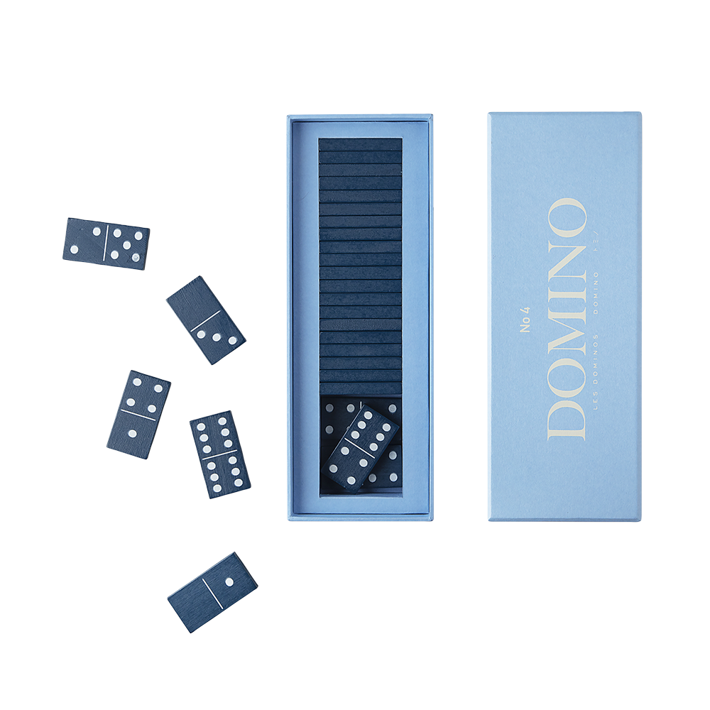 PRINTWORKS Jeu de société Classic domino Bleu