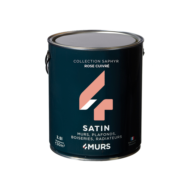 Saphyr Peinture Peinture rose cuivré Satiné 2,5 L