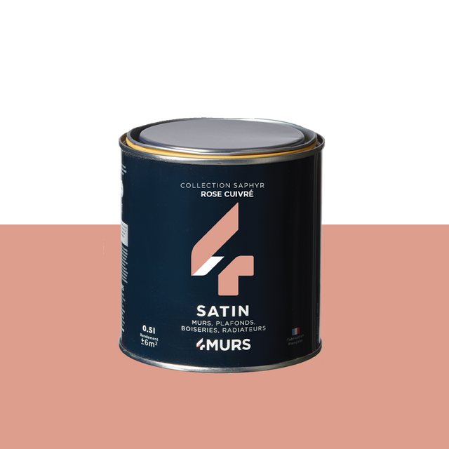 Saphyr Peinture Peinture rose cuivré Satiné 0,5 L