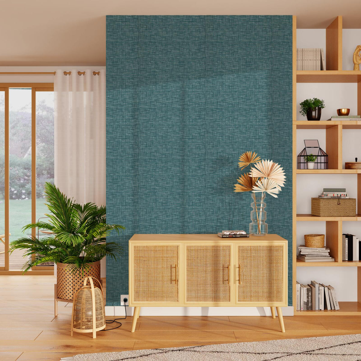 Papier peint intissé Anakao Bleu pétrole