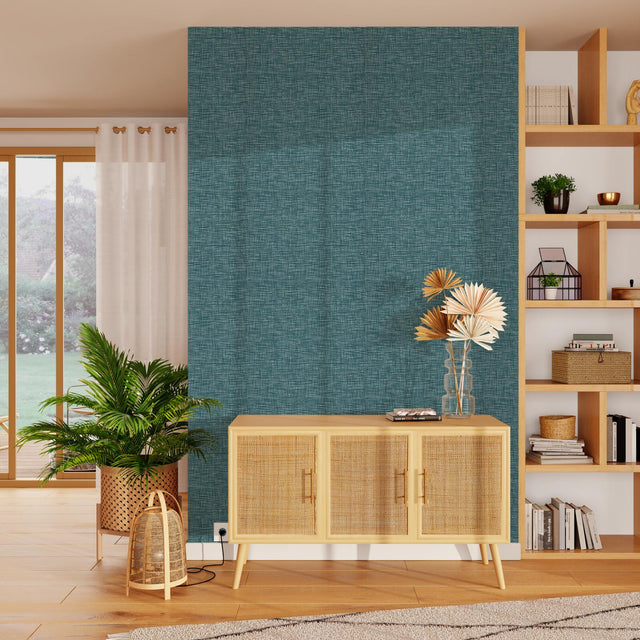 Papier peint intissé ANAKAO coloris bleu pétrole