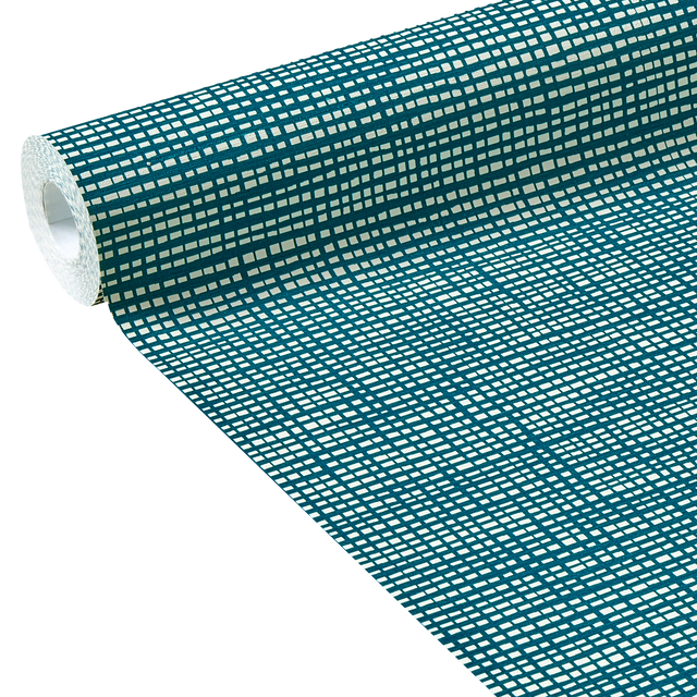 Papier peint intissé ANAKAO coloris bleu pétrole