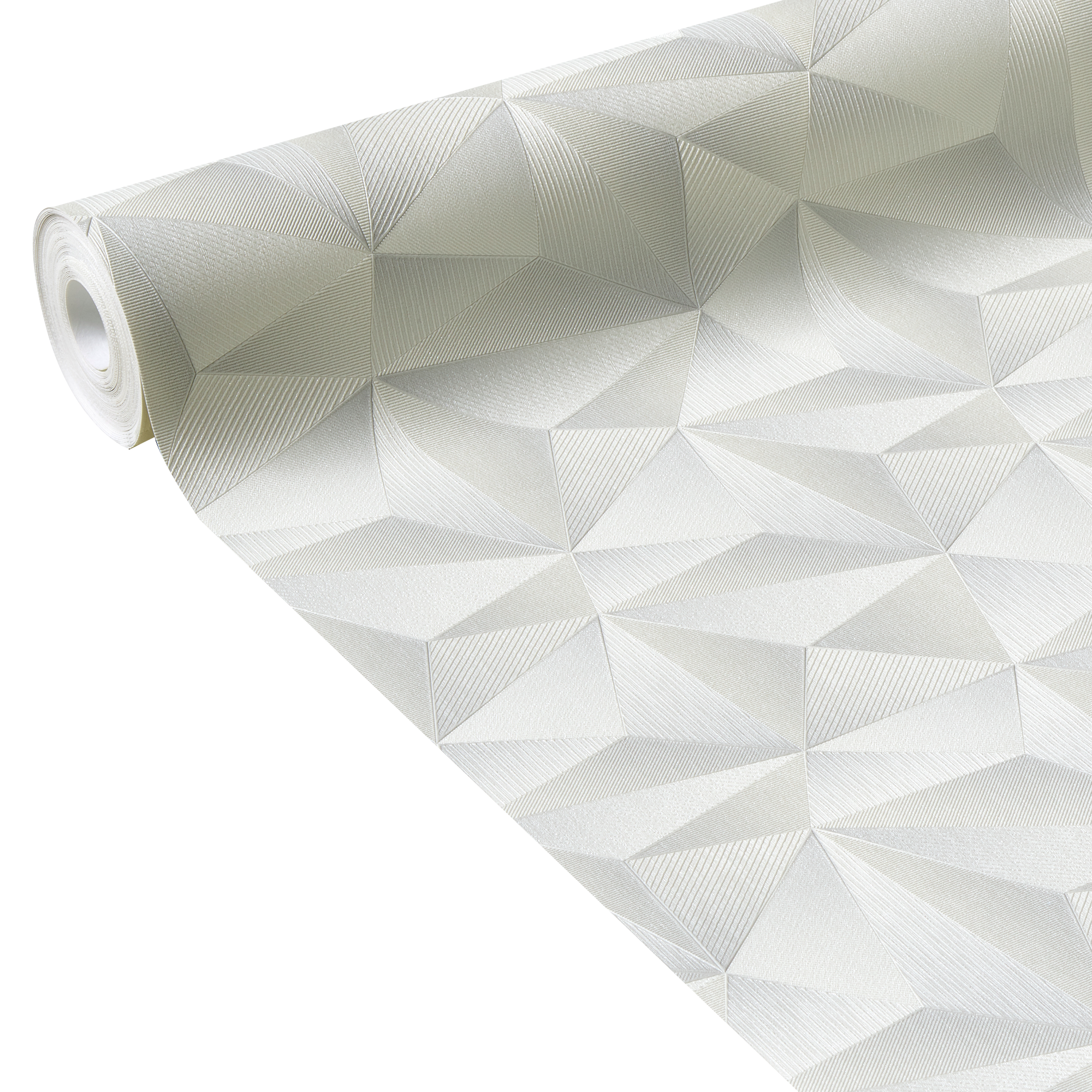 Papier peint intissé ZENITH coloris blanc perlé