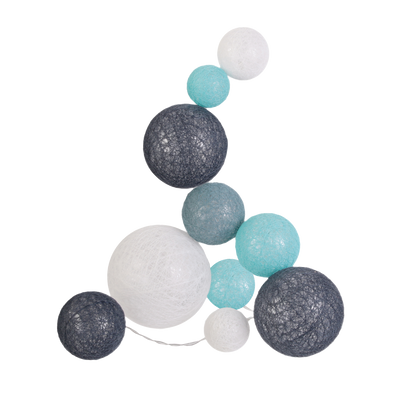 Guirlande lumineuse Calio Bleu et gris