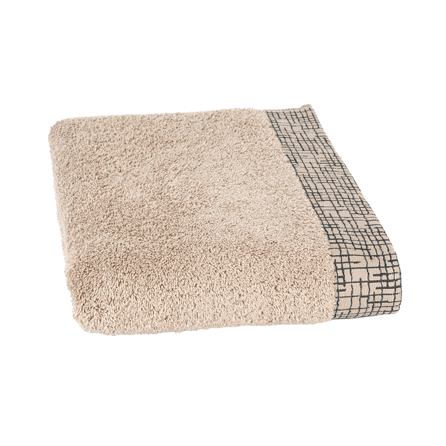 Serviette éponge KOGO greige/gris anthracite 70 x 140 cm