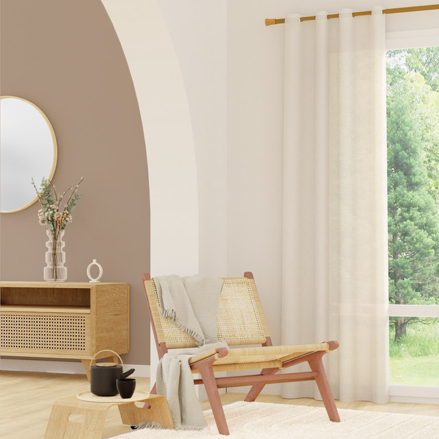 4MURS Voilage MANADE coloris ivoire 140 x 240 cm