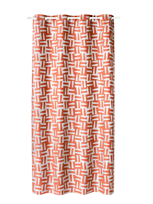 Rideau ANTAO coloris brique 140 x 260 cm