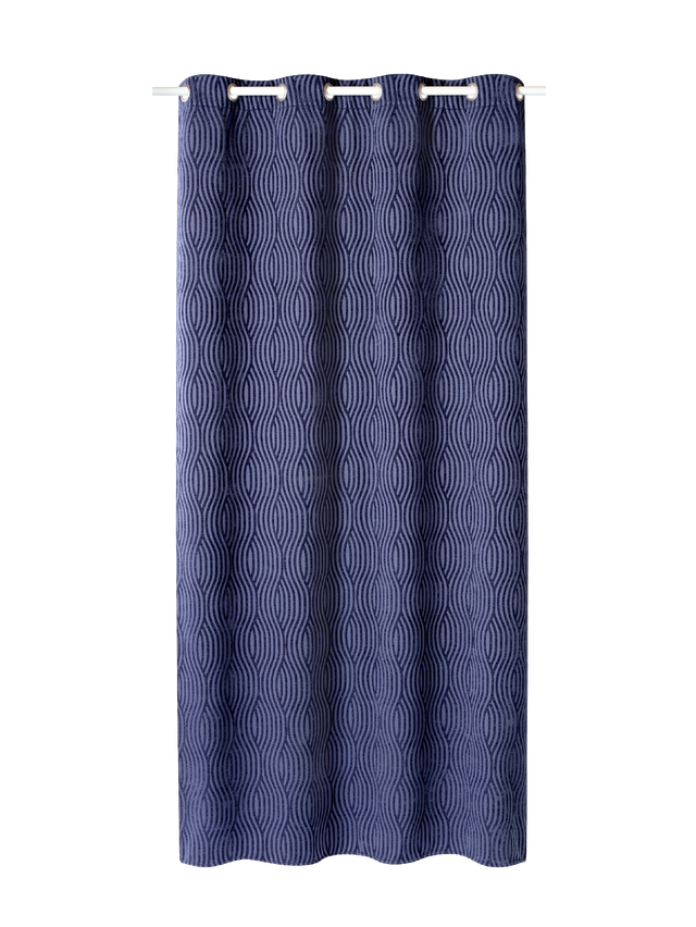 Rideau AZZURO coloris bleu nuit 140 x 260 cm