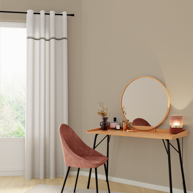 Voilage FANTAISIE coloris blanc 140 x 240 cm