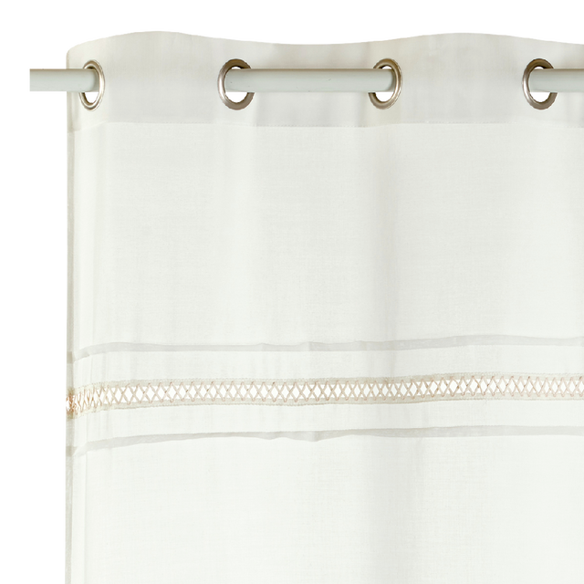 Voilage TAYRONA coloris écru 140 x 240 cm