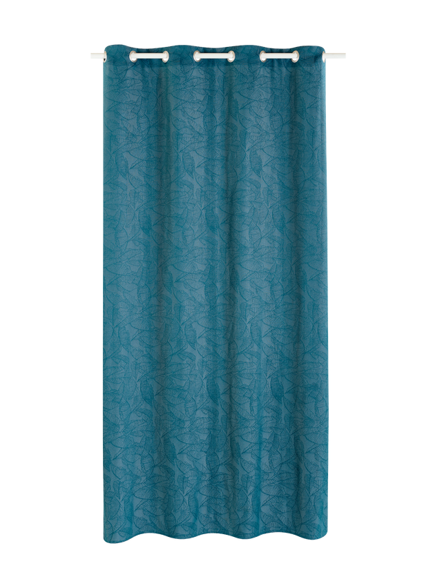 Rideau MACAPA coloris bleu jean 140 x 260 cm