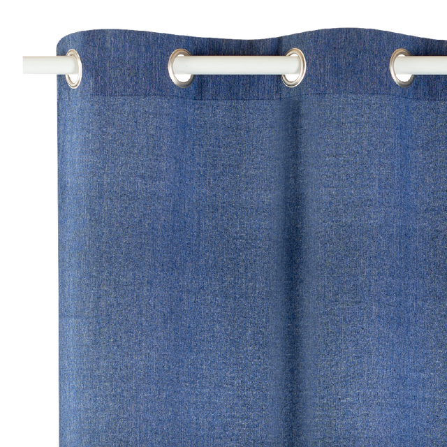 Rideau JIMMY coloris bleu jean 140 x 260 cm