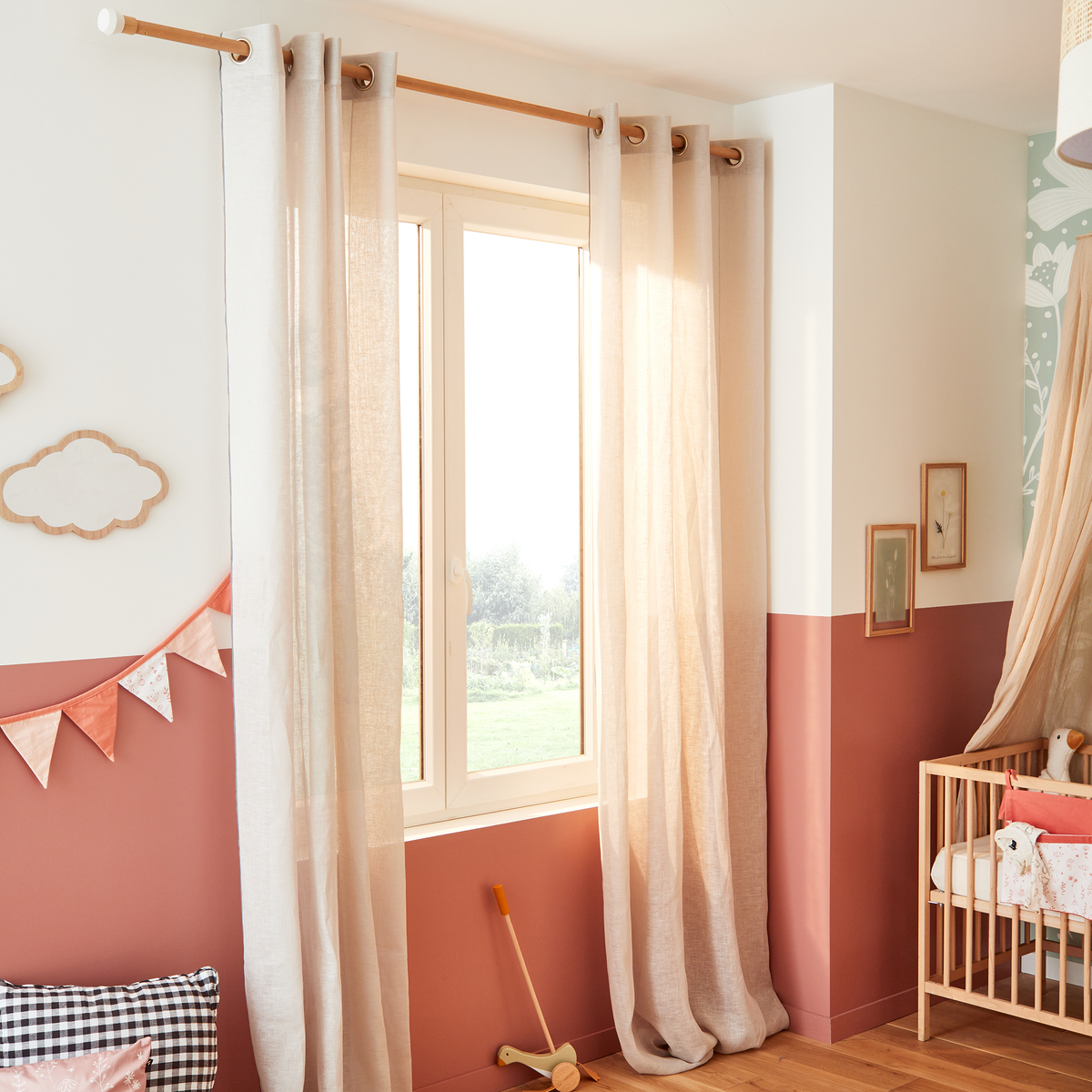 Voilage Lin Ecci Kaki