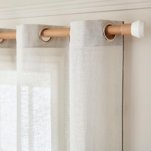 Voilage Lin ECCI coloris kaki 140 x 280 cm