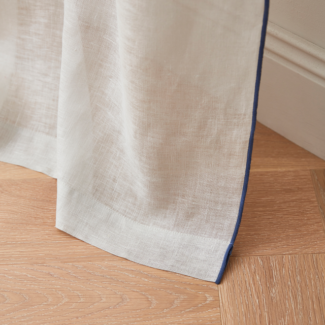 Voilage Lin ECCI coloris indigo 140 x 280 cm