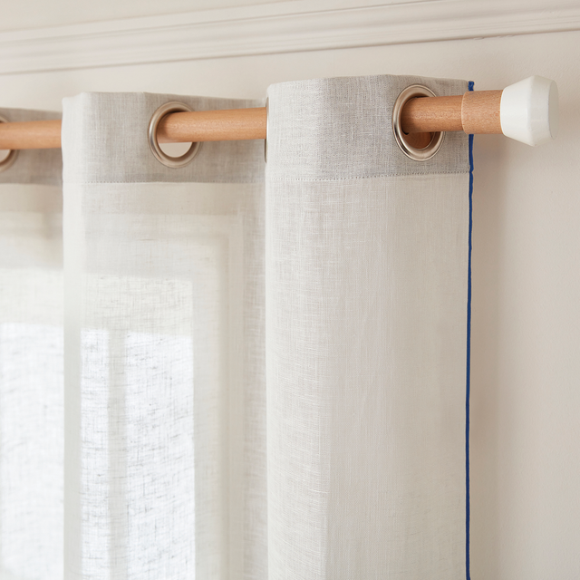 Voilage Lin ECCI coloris indigo 140 x 280 cm