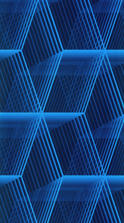 4MURS Papier peint intissé Ashton Bleu électrique