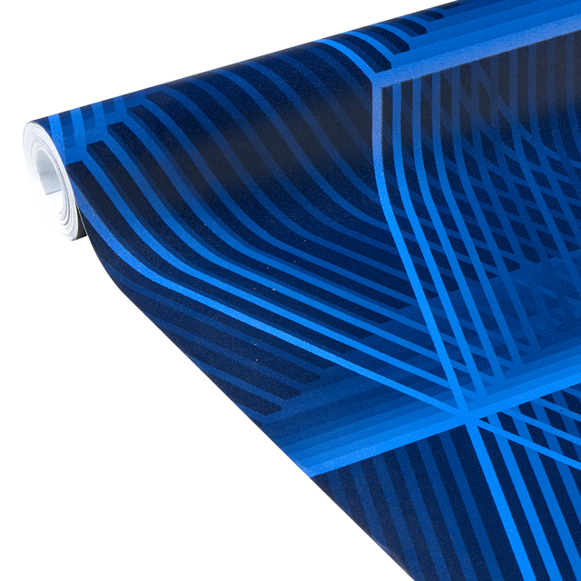 4MURS Papier peint intissé ASHTON coloris bleu électrique