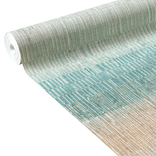 Papier peint intissé BAI SAO coloris bleu aqua