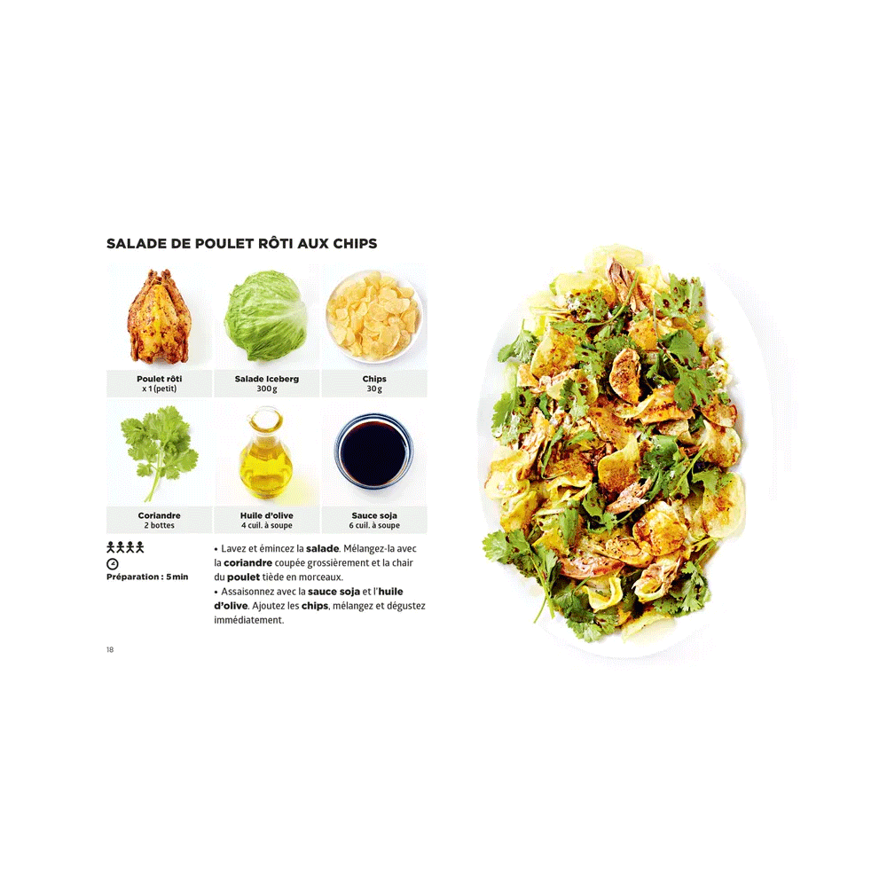 HACHETTE PRATIQUE Livre cuisine Simplissime a table en 15 minutes Blanc