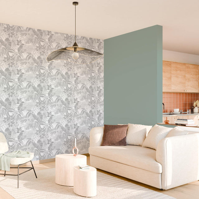 Papier peint intissé BLOSSOM coloris argent