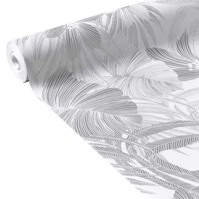 Papier peint intissé BLOSSOM coloris argent