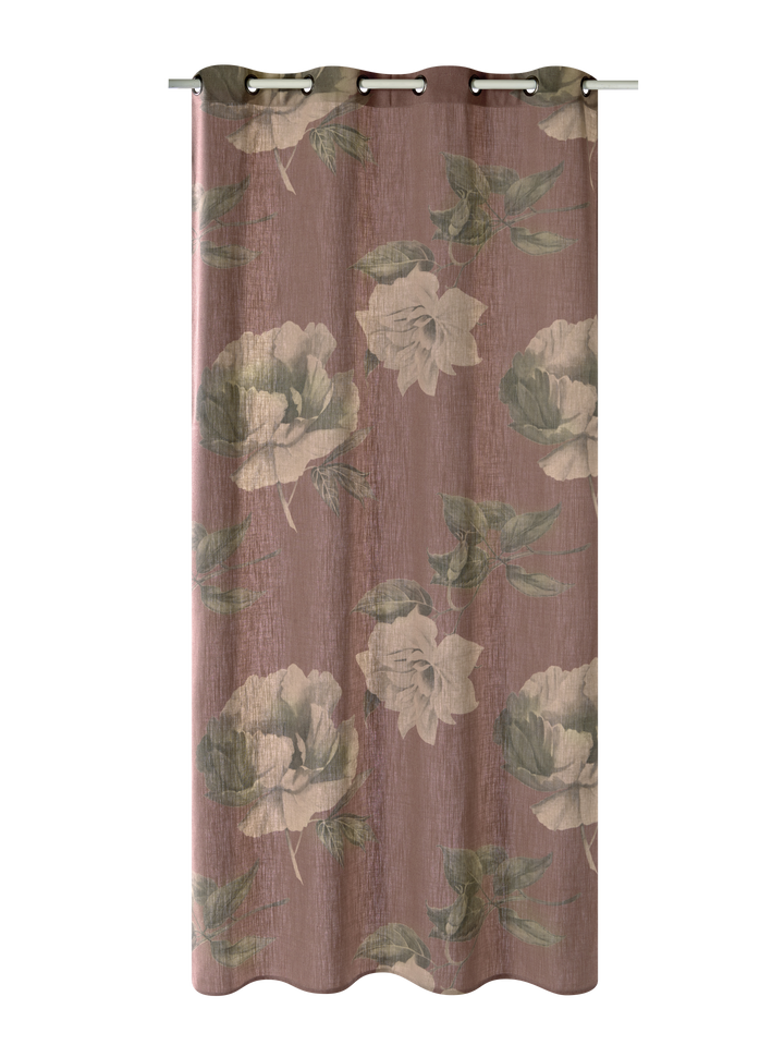 Rideau Lin Floralia Terracotta