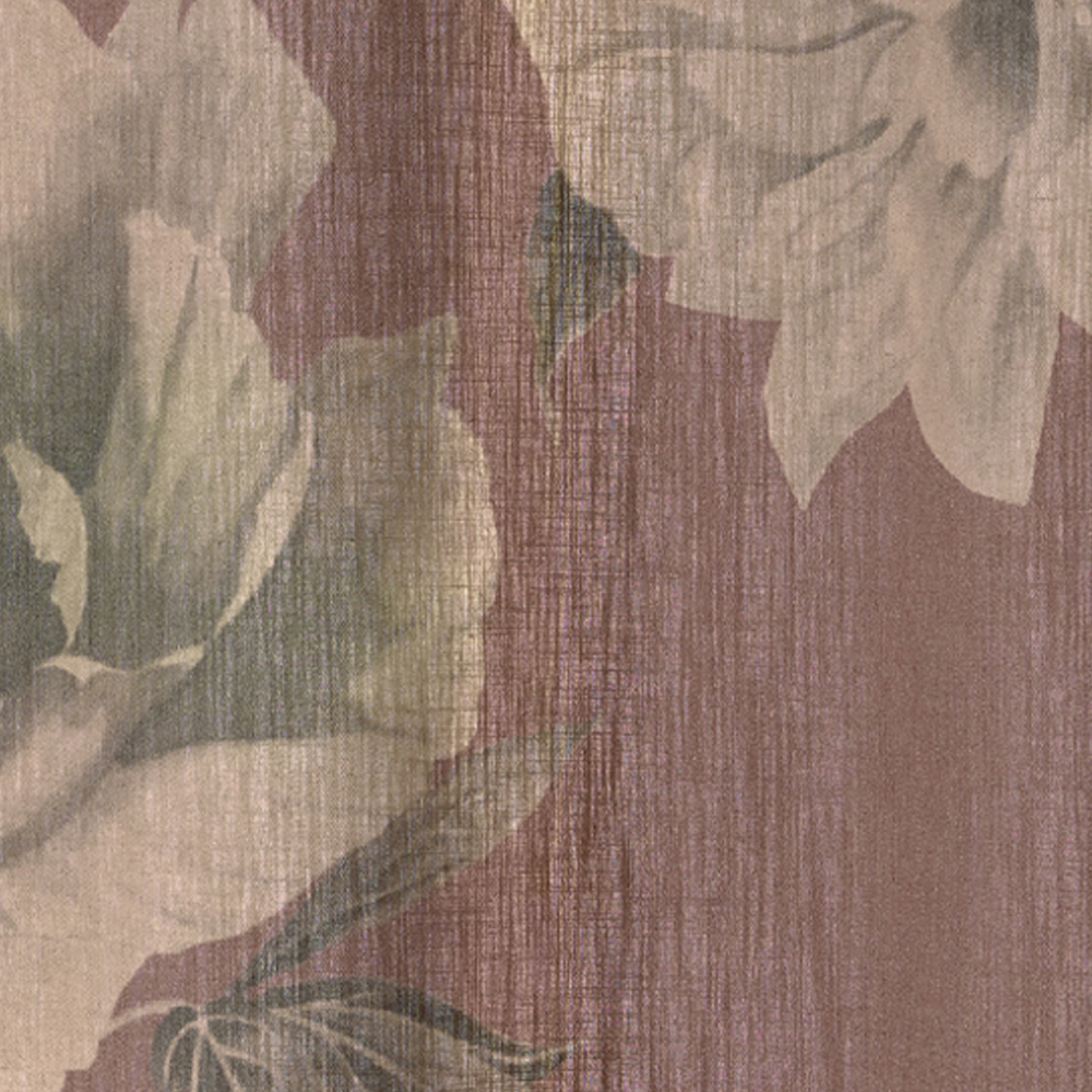 Rideau Lin Floralia Terracotta