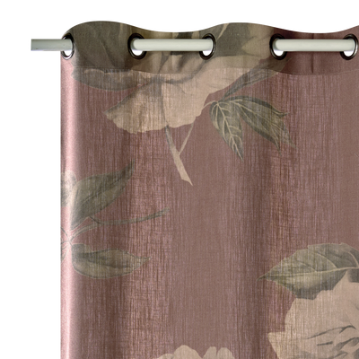 Rideau Lin Floralia Terracotta