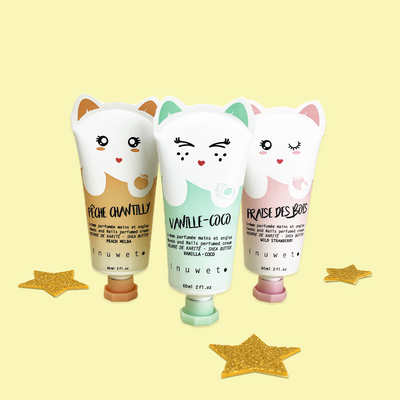 INUWET Crème mains Chat fraise Rose Fraise des bois 60ML