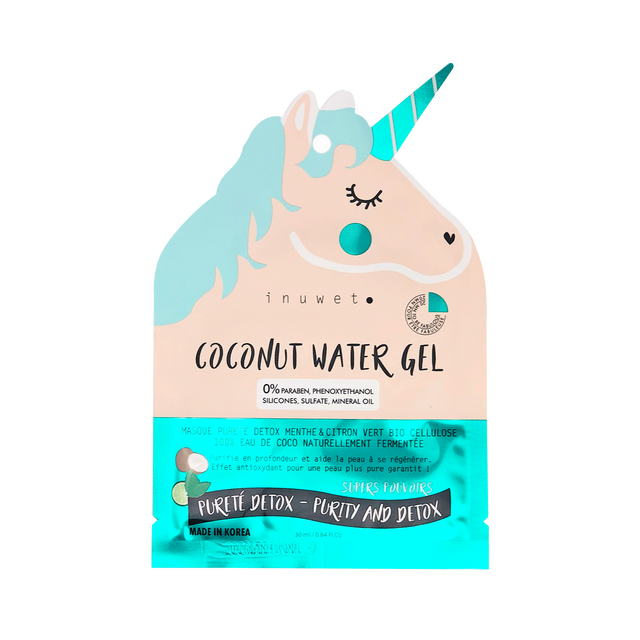 Inuwet Masque LICORNE VISAGE PURETE DETOX Menthe / Citron / Coco