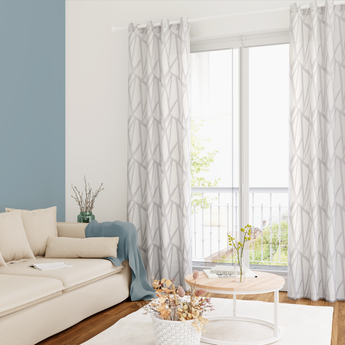 Voilage Skara Gris perle