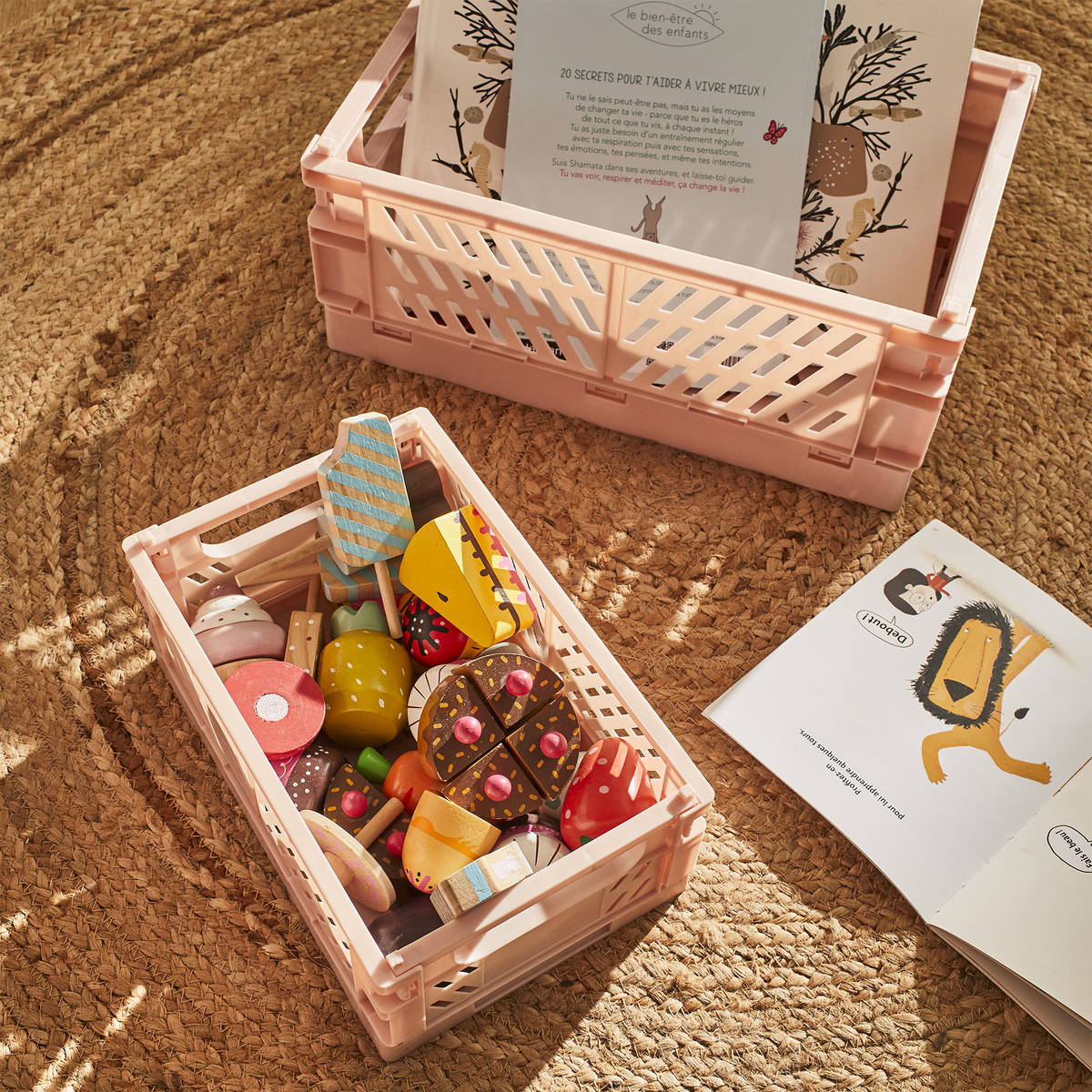 Corbeille de rangement Malmo Rose