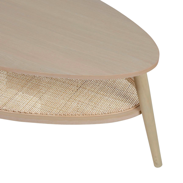 Ostaria Table basse CARMEN coloris naturel 80 x 55 cm