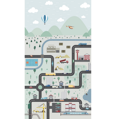 4MURS Papier peint panoramique L Little motors small Multicolore Mat