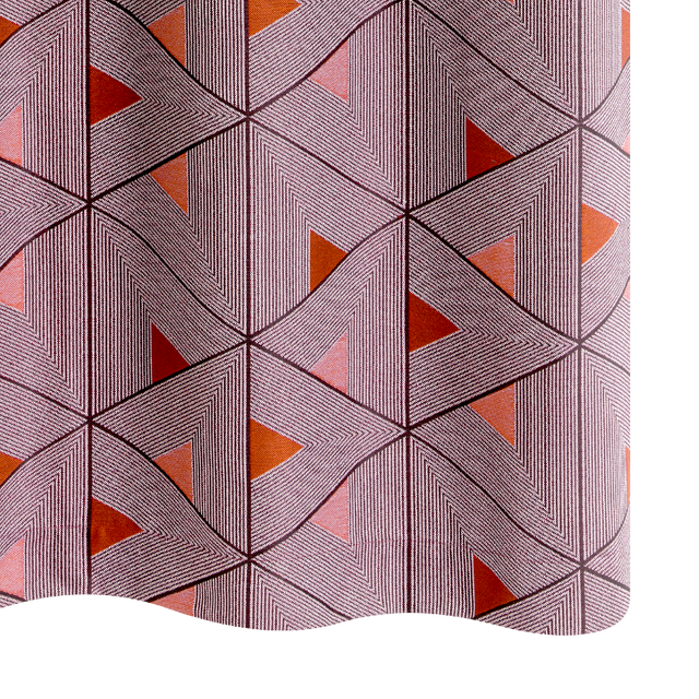 Rideau LIVING coloris terracotta 140 x 260 cm