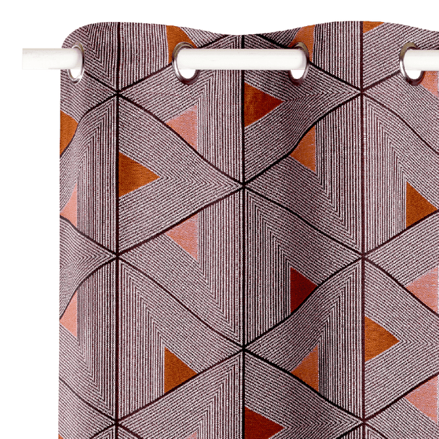 Rideau LIVING coloris terracotta 140 x 260 cm