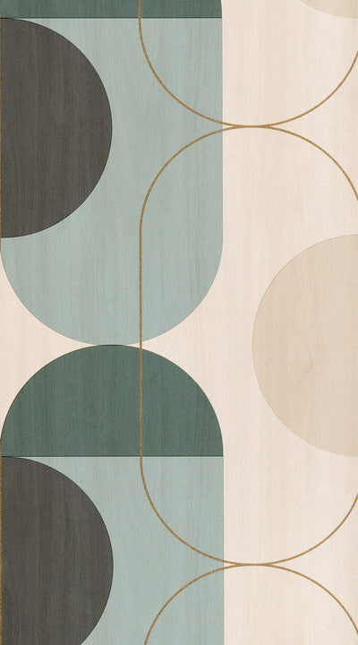 Papier peint intissé Nakila Vert d’eau