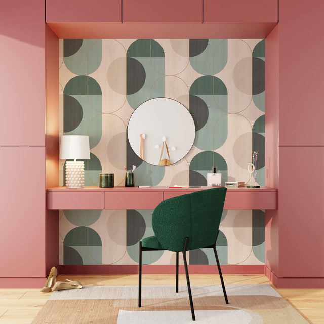 Papier peint intissé NAKILA coloris vert d'eau