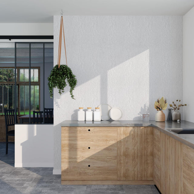 Papier peint vinyle LISMORE coloris blanc