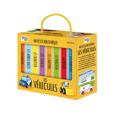 SASSI JUNIOR Livre enfant Ma petite bibliothèque les véhicules Jaune