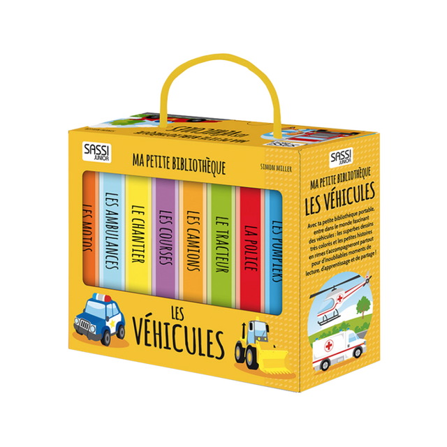Sassi Junior Livre enfant MA PETITE BIBLIOTHÈQUE LES VÉHICULES