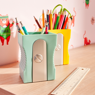 BALVI Pot à crayons Taille crayon Bleu turquoise