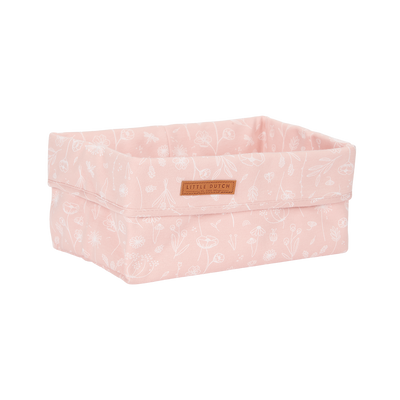 LITTLE DUTCH Panier de rangement Wild flowers pink l Rose clair
