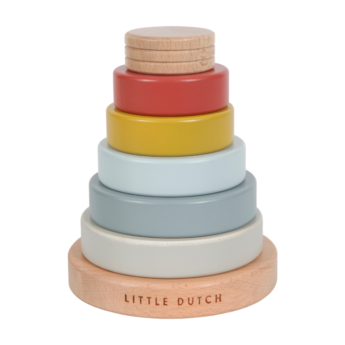 LITTLE DUTCH Jeu éducatif Tour d’anneaux à empiler Multicolore