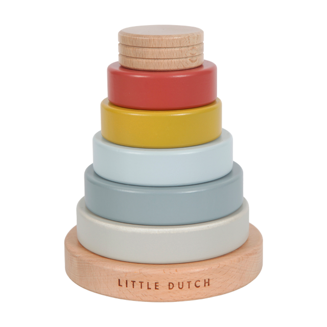 Little Dutch Jeu éducatif TOUR D’ANNEAUX À EMPILER