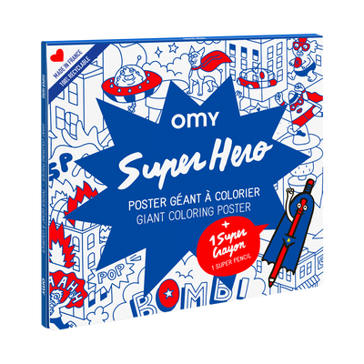OMY Coloriage Super hero Bleu