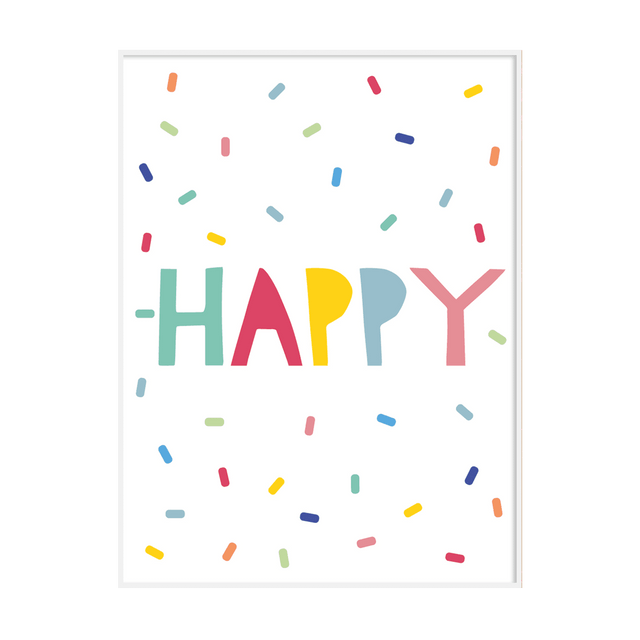 4MURS Tableau HAPPY coloris multicolore