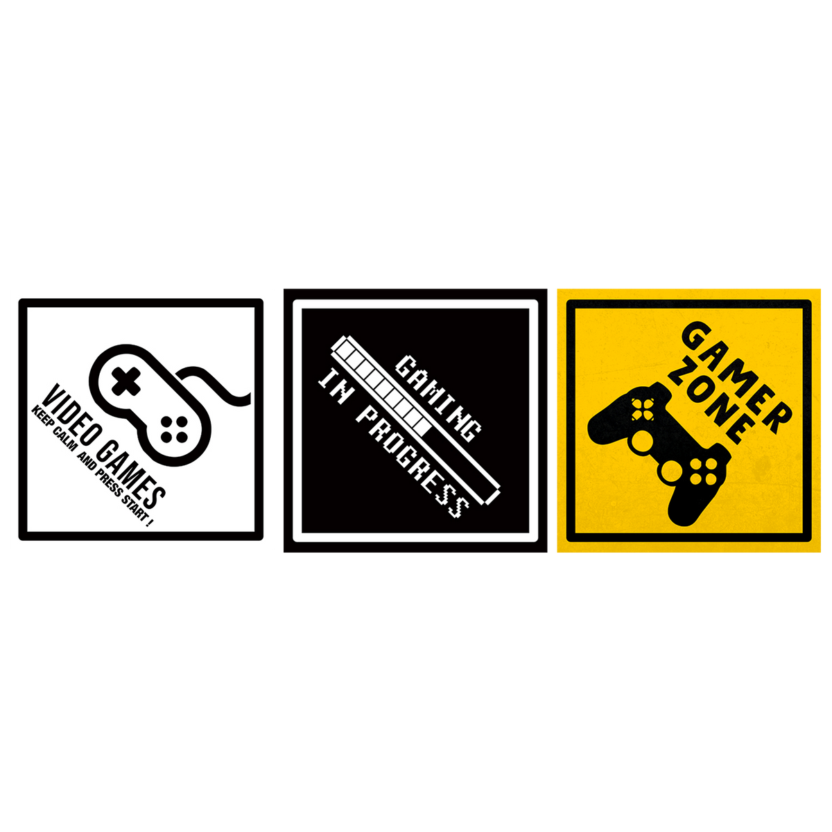 4MURS Triptyque My gamer zone Multicolore