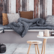 Plaid grosse maille Vilma Gris